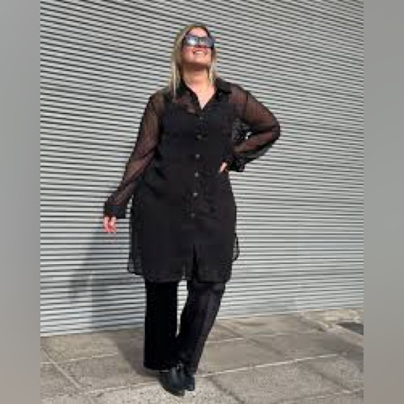 Express Black Button Down Shirt - Picture 9 of 9